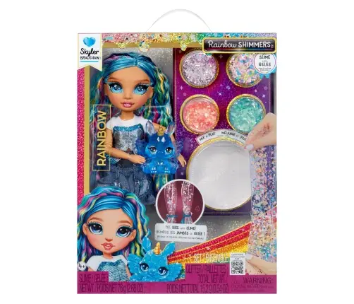122418-EU Rainbow High Rainbow Shimmers with Slime Fashion Doll - Skyler (blue)