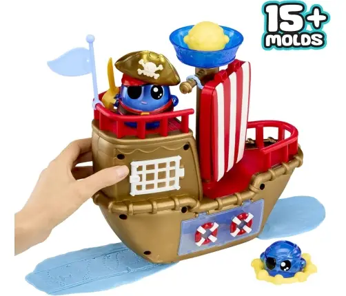 123088-EUC DohKins Pirate Ship Playset