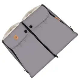 Zaffiro 
Stroller sheep wool Hand Muff – Gloves  Aspen steel grey