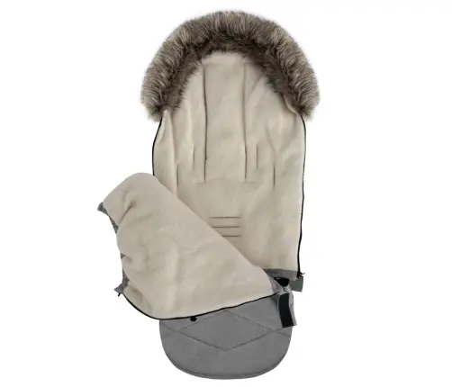 Zaffiro Stroller Footmuff Expandable GrowUP Scandi light grey