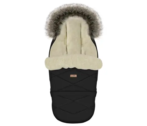 Zaffiro Stroller Footmuff Expandable GrowUP Nordico black