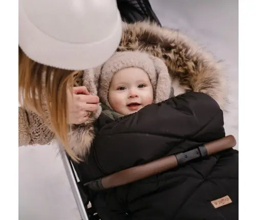 Zaffiro Stroller Footmuff Expandable GrowUP Aspen black