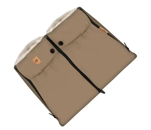 Zaffiro 
Stroller sheep wool Hand Muff – Gloves  Aspen latte