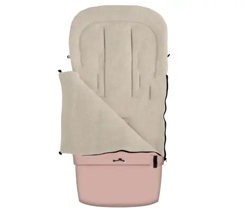 Zaffiro Stroller Footmuff Expandable SleepGrow Aspen baby pink