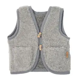 Wool baby vest Nevada 110/116 grey