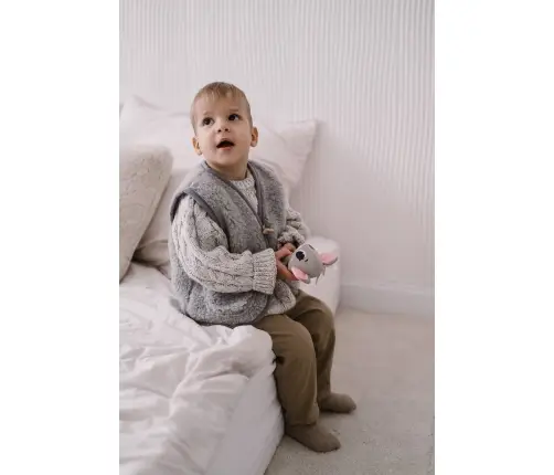 Wool baby vest Nevada 110/116 grey