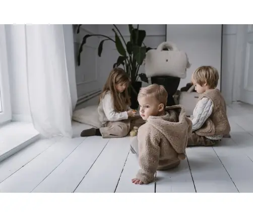 Kids wool coat Meri Nevada 74/80 brown