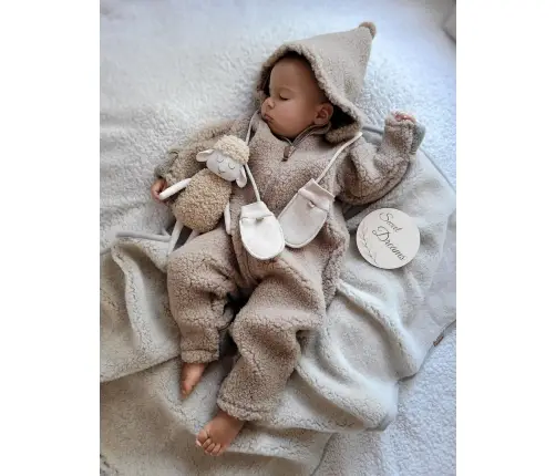 Wool romper suit Nevada 62/68 brown