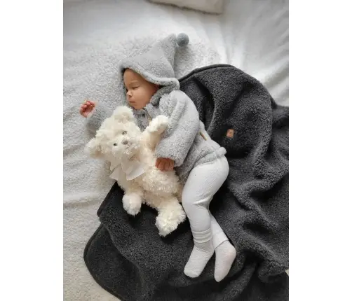 Wool romper suit Nevada 62/68 grey