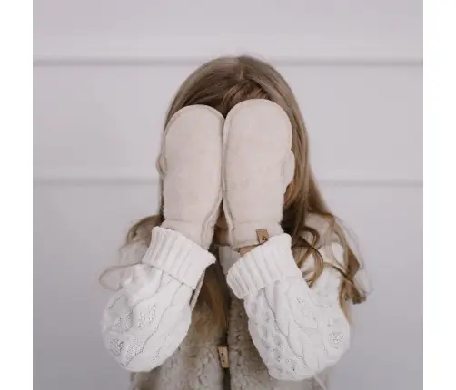 Wool mittens Sierra 3-5y beige