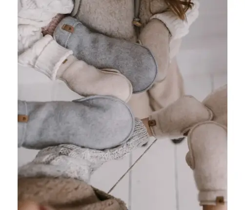 Wool mittens Sierra 3-5y beige