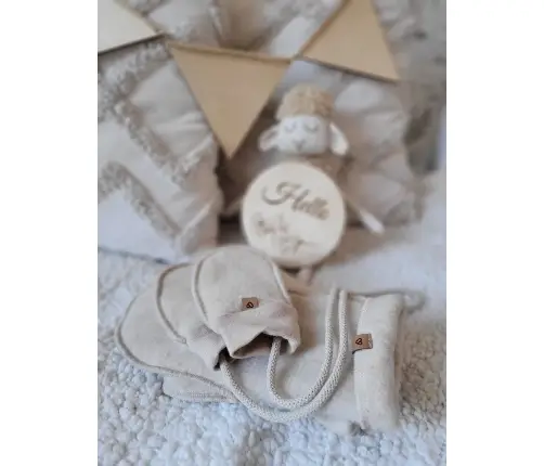 Wool mittens Sierra 0-12m beige