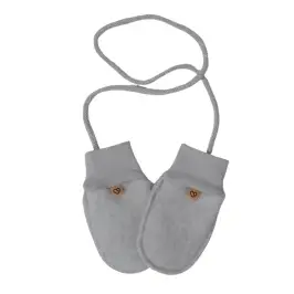 Wool mittens Sierra 0-12m grey