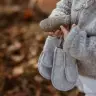 Wool mittens Sierra 1-3y grey