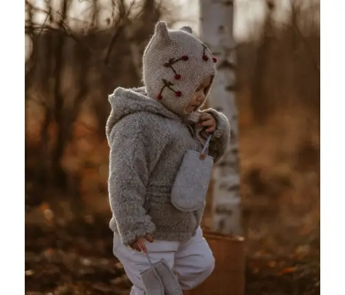 Wool mittens Sierra 1-3y grey