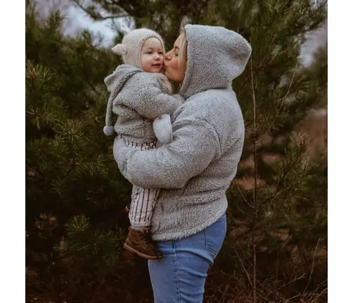 Wool mittens Sierra 1-3y grey