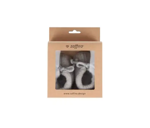 Wool baby shoes Sierra M 6-12m grey