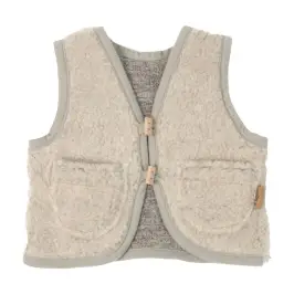 Wool baby vest Nevada 122/128 beige