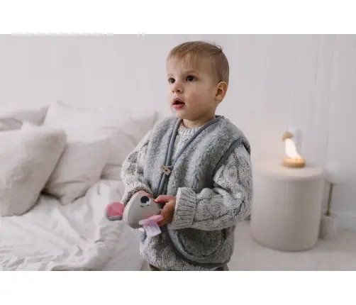 Bērnu vilnas veste Nevada 134/140 grey