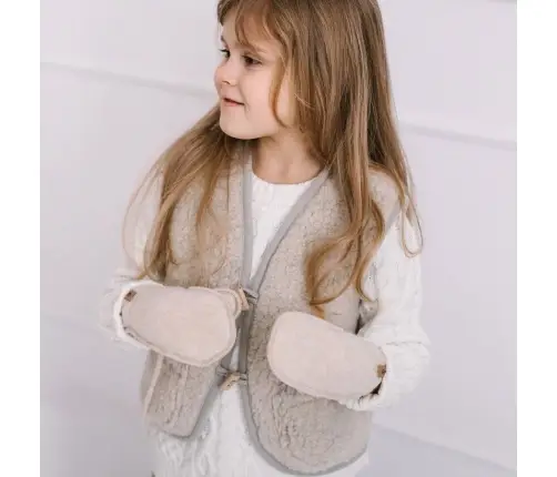 Шерстяная детская жилетка Nevada 134/140 beige
