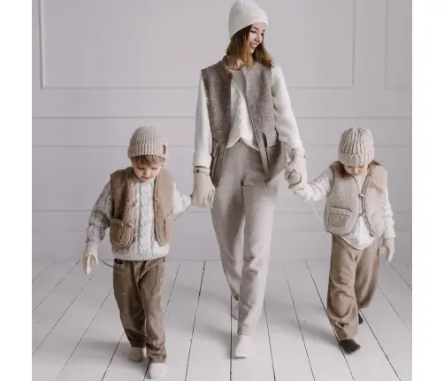 Шерстяная детская жилетка Nevada 134/140 beige