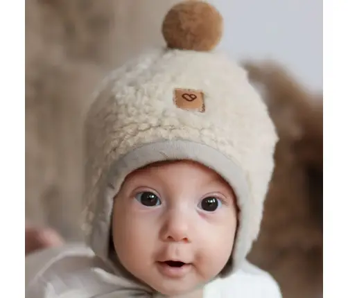 Vilnonė kepurė Tulip Nevada M 6-12m beige