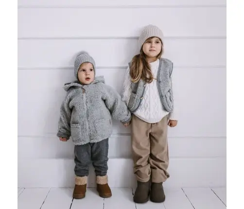 Bērnu vilnas jakas Meri Nevada 122/128 grey