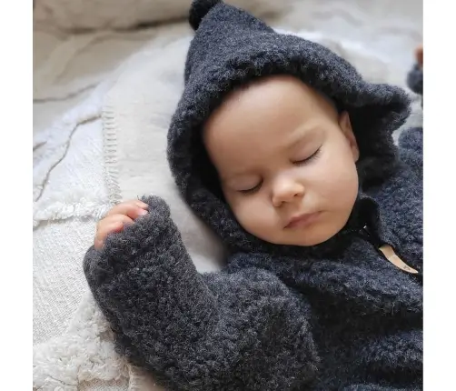 Kids wool coat Meri Nevada 122/128 anthracite