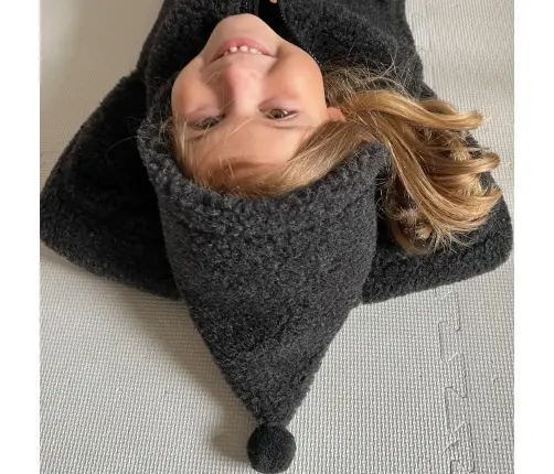 Kids wool coat Meri Nevada 122/128 anthracite