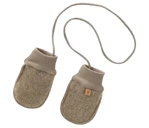 Wool mittens Sierra 0-12m brown