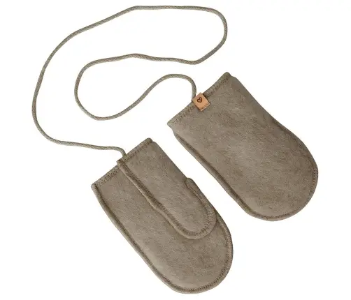 Wool mittens Sierra 1-3y brown