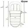 Zaffiro Stroller Footmuff Expandable iGrow Aspen anthracite