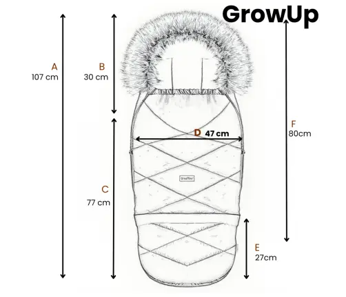 Zaffiro Спальный мешок для коляски GrowUP Nordico bottle green