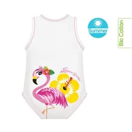 Growing body Bio Cotton Summer 0-36m flamingo