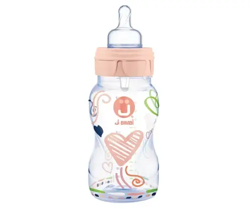 Anti-colic feeding bottle Trendy 330ml peach