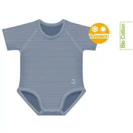 Growing body Bio Cotton 4Season 0-36m blue stripes
