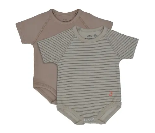 2-pack Growing body Bio Cotton 4Season 0-36m brown