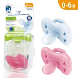 Pacifier Joy 0-6m transp.-rose
