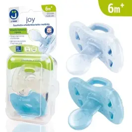 Pacifier Joy 6m+ transp.-turquoise