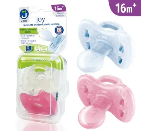 Pacifier Joy 16m+ transp.-rose