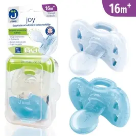 Pacifier Joy 16m+ transp.-turquoise