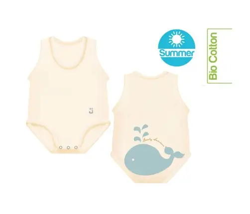 Growing body Bio Cotton Summer 0-36m whale