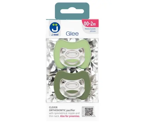 2-pack. Smart pacifiers Glee 0-2m sage-green