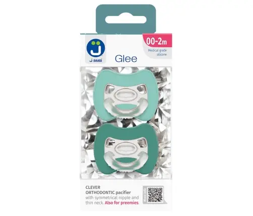 2-pack. Smart pacifiers Glee 0-2m mint-turquoise