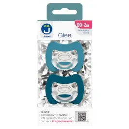 2-pack. Smart pacifiers Glee 0-2m marine-blue