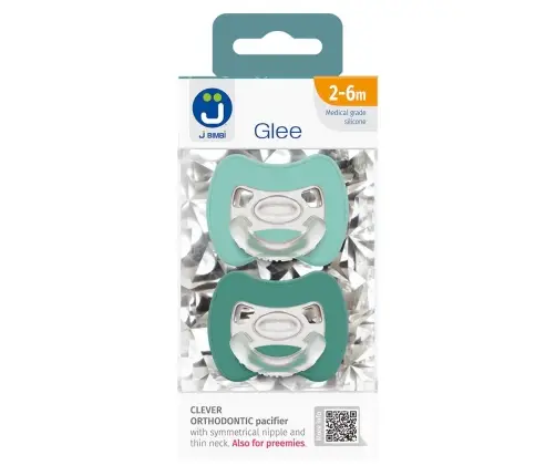 2-pack. Smart pacifiers Glee 2-6m mint-turquoise
