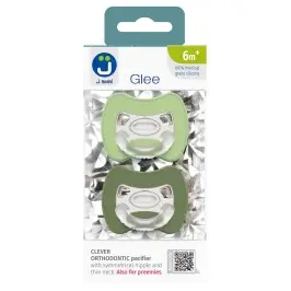 2-pack. Smart pacifiers Glee 6m+ sage-green