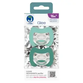 2-pack. Smart pacifiers Glee 16m+ mint-turquoise