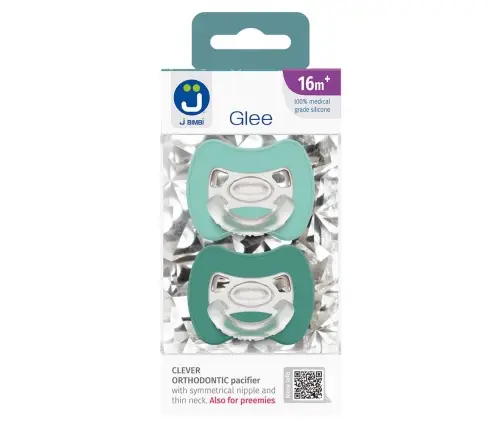 2-pack. Smart pacifiers Glee 16m+ mint-turquoise