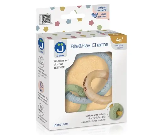 Teether Bite&Play charms gum massager 4m+ planet